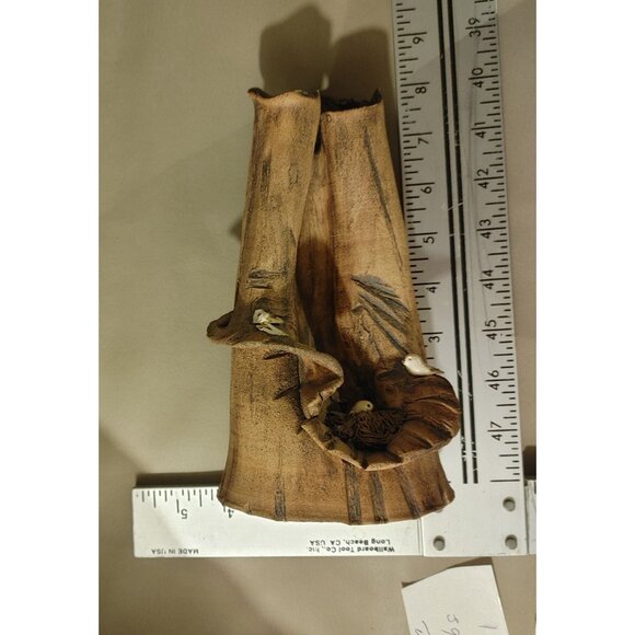 Rumsey Vase Pottery Birds Tree Trunk Art Nature 8 inches by 4 inches - Picture 8 of 16